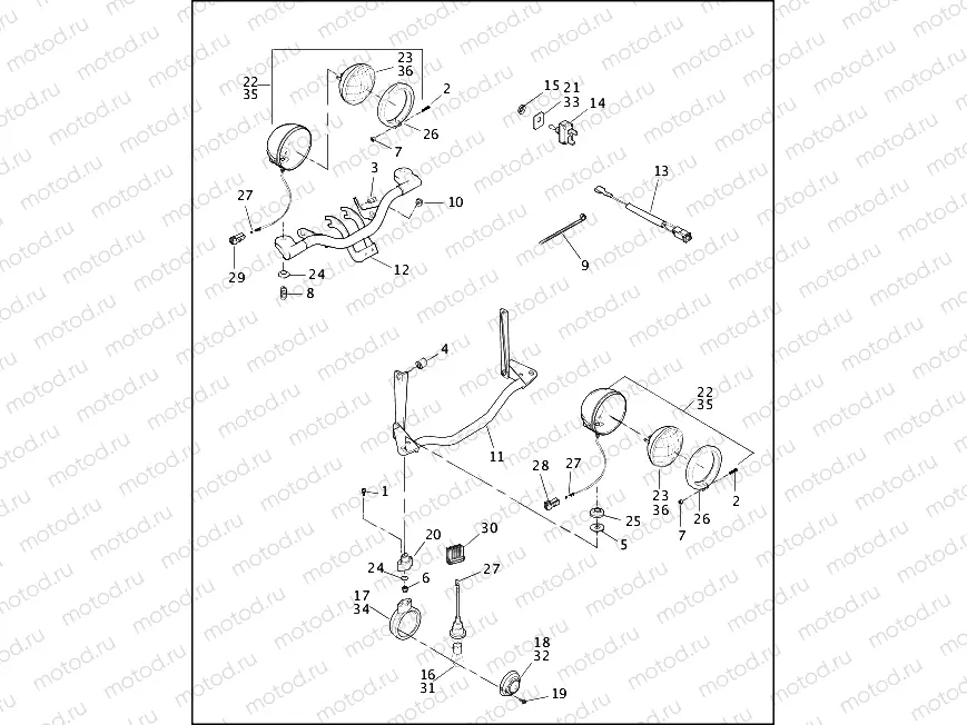 AUXILIARY/FOG LAMPS - FLSTC/I & FLSTS/I, FRONT TURN SIGNALS - FLSTC/I