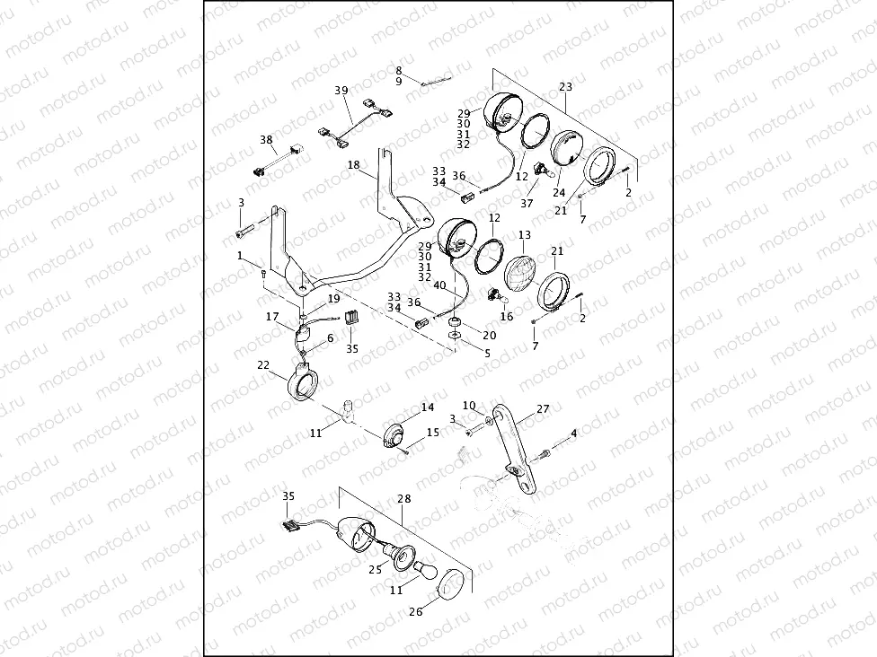 AUXILIARY/FOG LAMPS & TURN SIGNALS, FRONT (1 OF 2)
