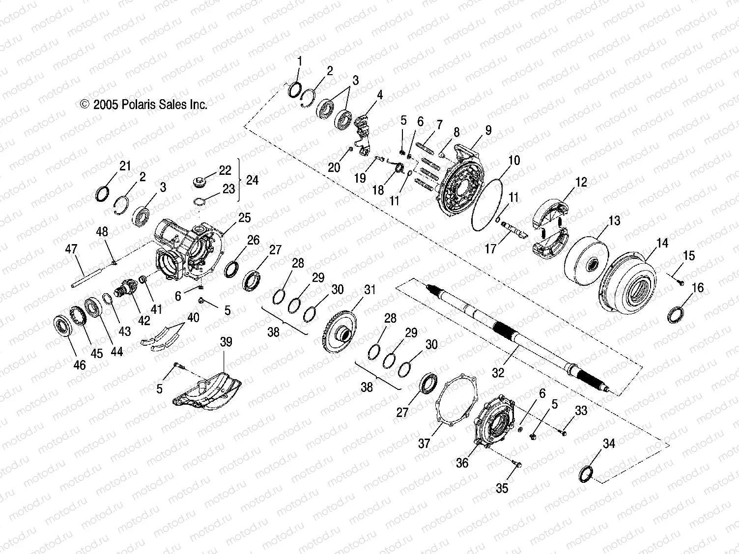 AXLE | AXLE, REAR WHEEL - A05PB20AA/AB/AC/AD (4999202449920244C01)