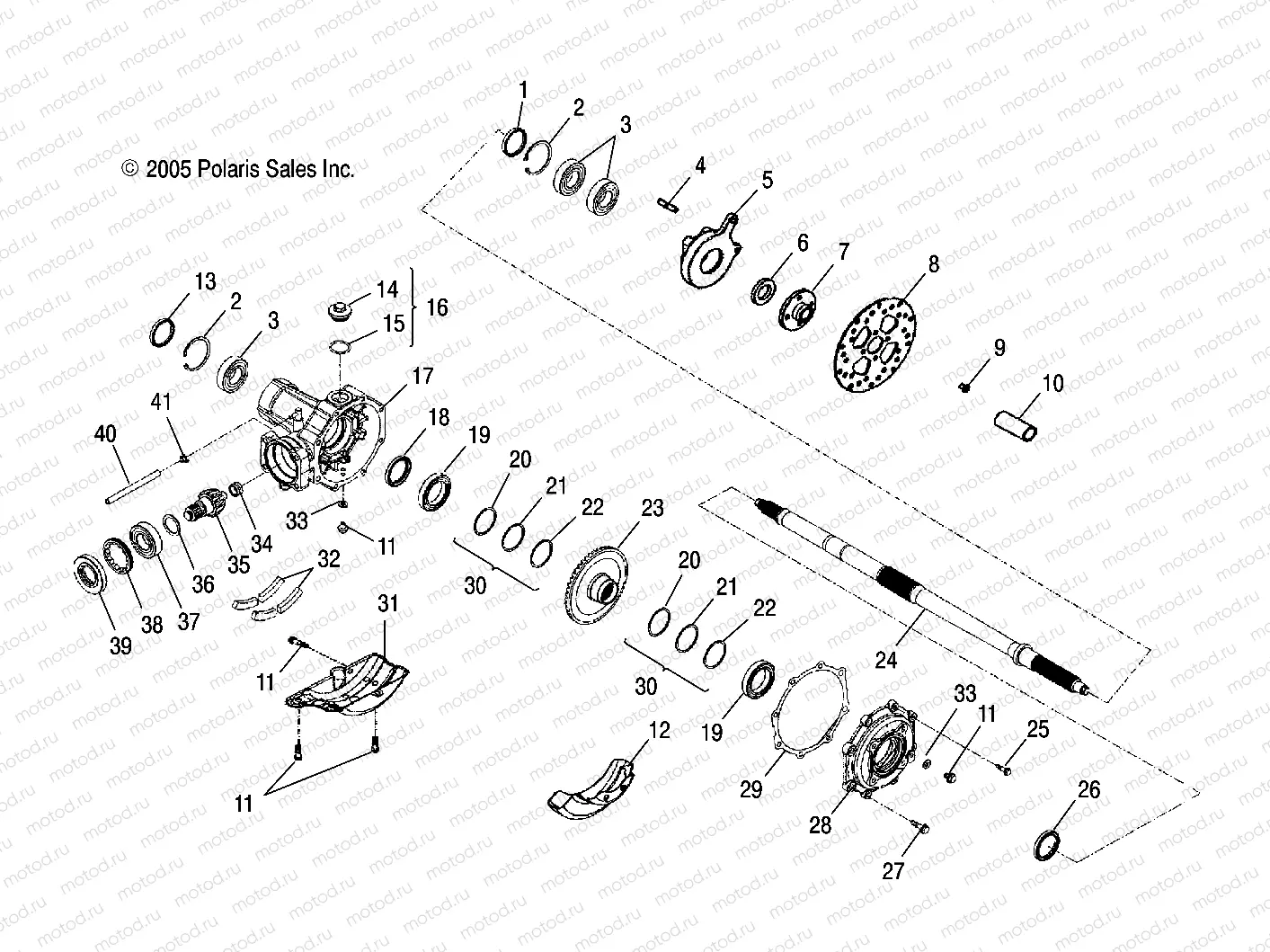 AXLE | AXLE, REAR WHEEL - A05PB20EA/EB/EC/ED (4999202509920250C03)