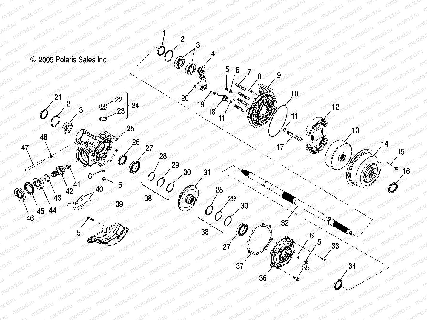 AXLE | AXLE, REAR WHEEL - A06SB20AA/AB (4999202799920279C01)