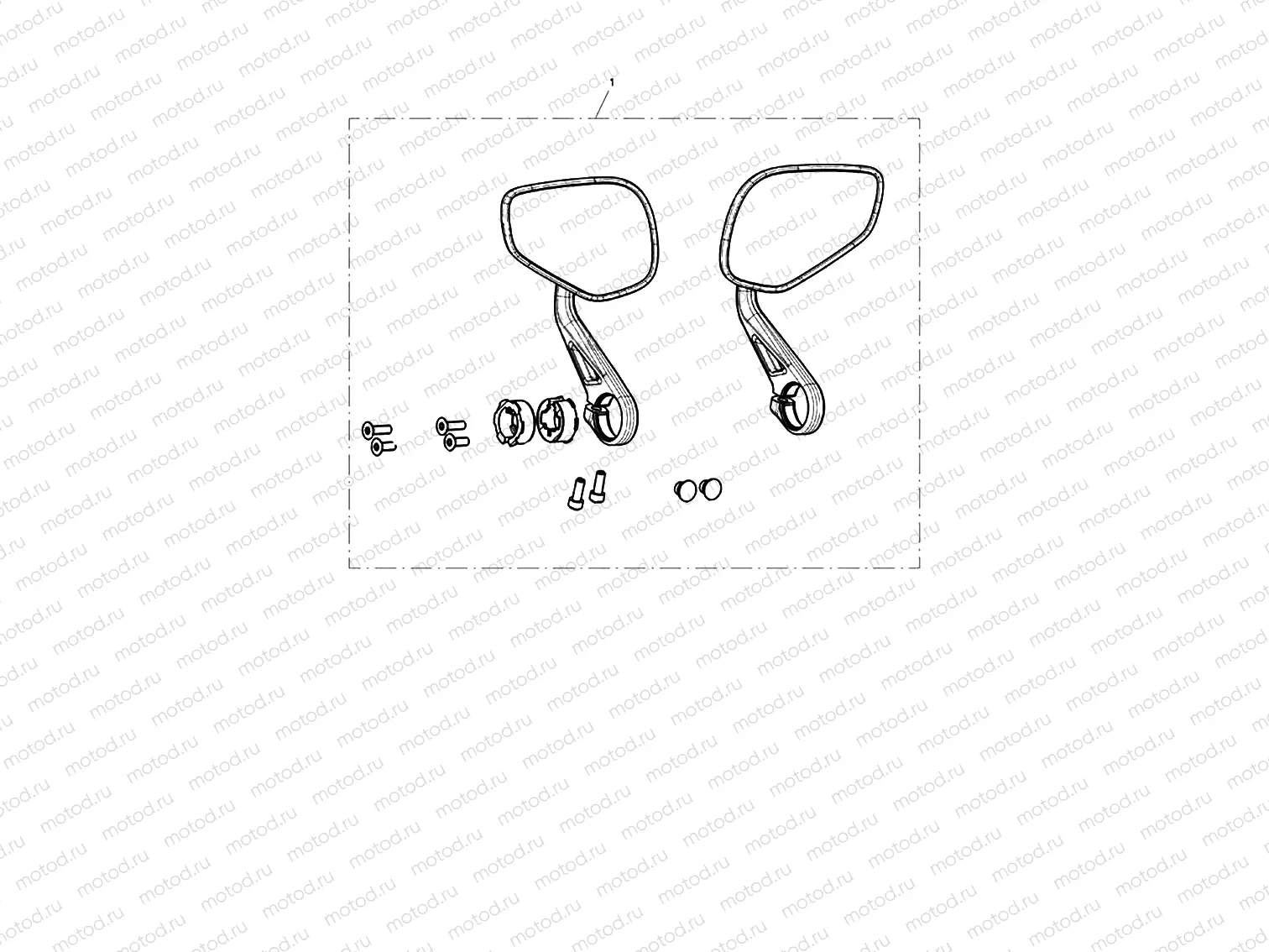 Bar End Mirror, Sports, Kit