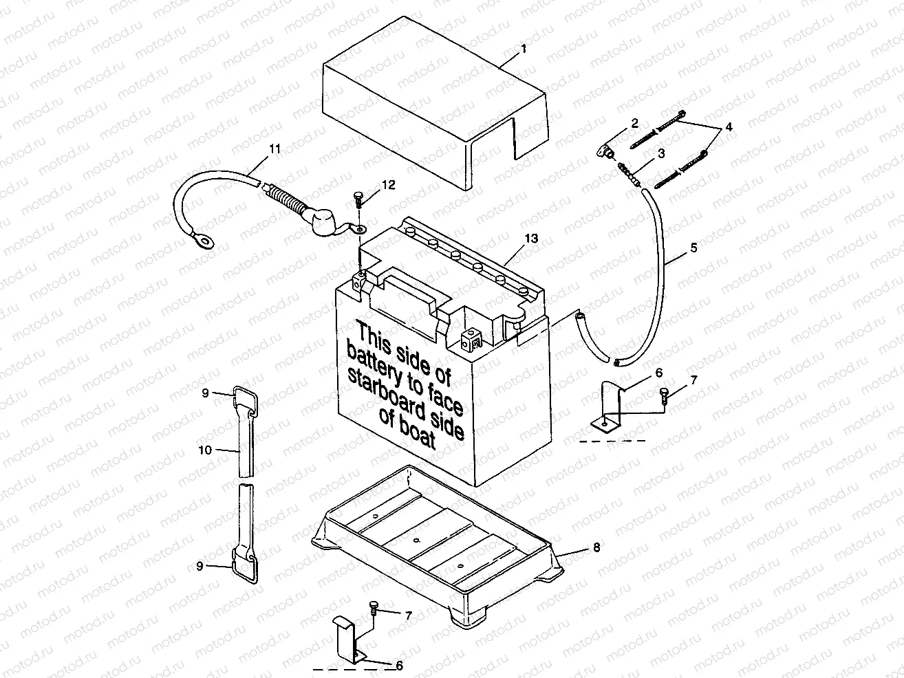 BATTERY BOX SL 900 B974091 and SL 1050 B974090 (4940974097B008) | BATTERY BOX SL 900 B974091 and SL 1050 B974090 (4940974097B008)