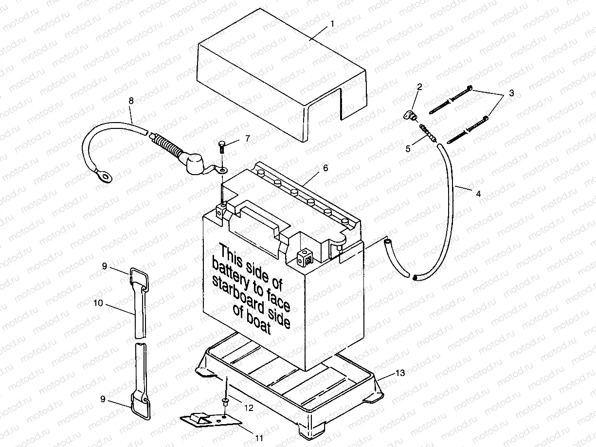 BATTERY BOX SLT 700 B964166 and  Intl. SLT 700 I964166 (4933923392B005) | BATTERY BOX SLT 700 B964166 and  Intl. SLT 700 I964166 (4933923392B005)