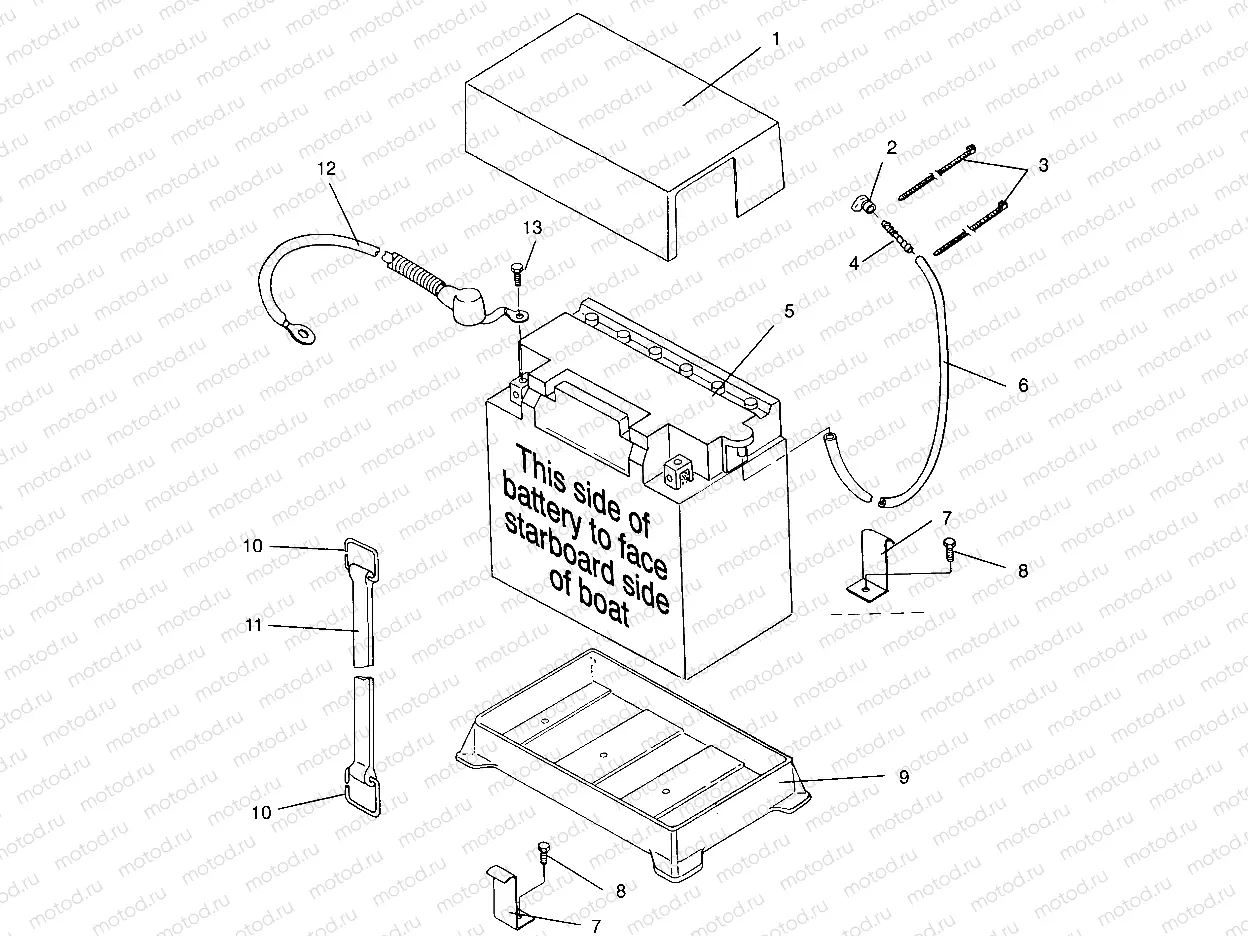 BATTERY BOX SLX 780 B954287 (4933953395B006) | BATTERY BOX SLX 780 B954287 (4933953395B006)