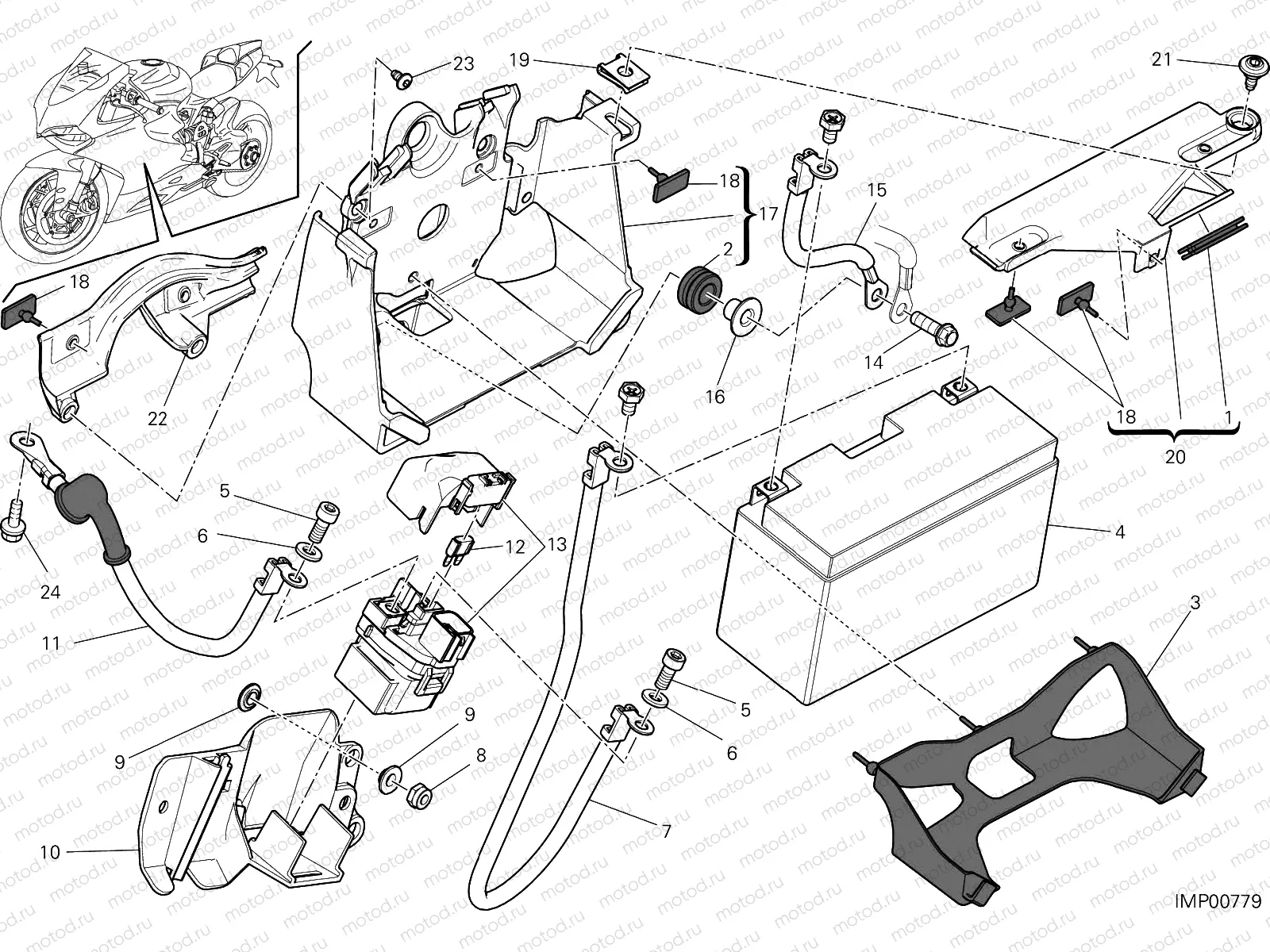 BATTERY HOLDER [MOD:1299S;XST:AUS,EUR,FRA,JAP,TWN]