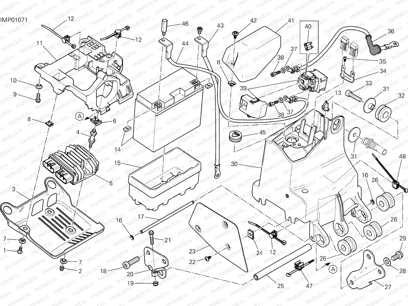 BATTERY HOLDER [MOD:M 1200S]