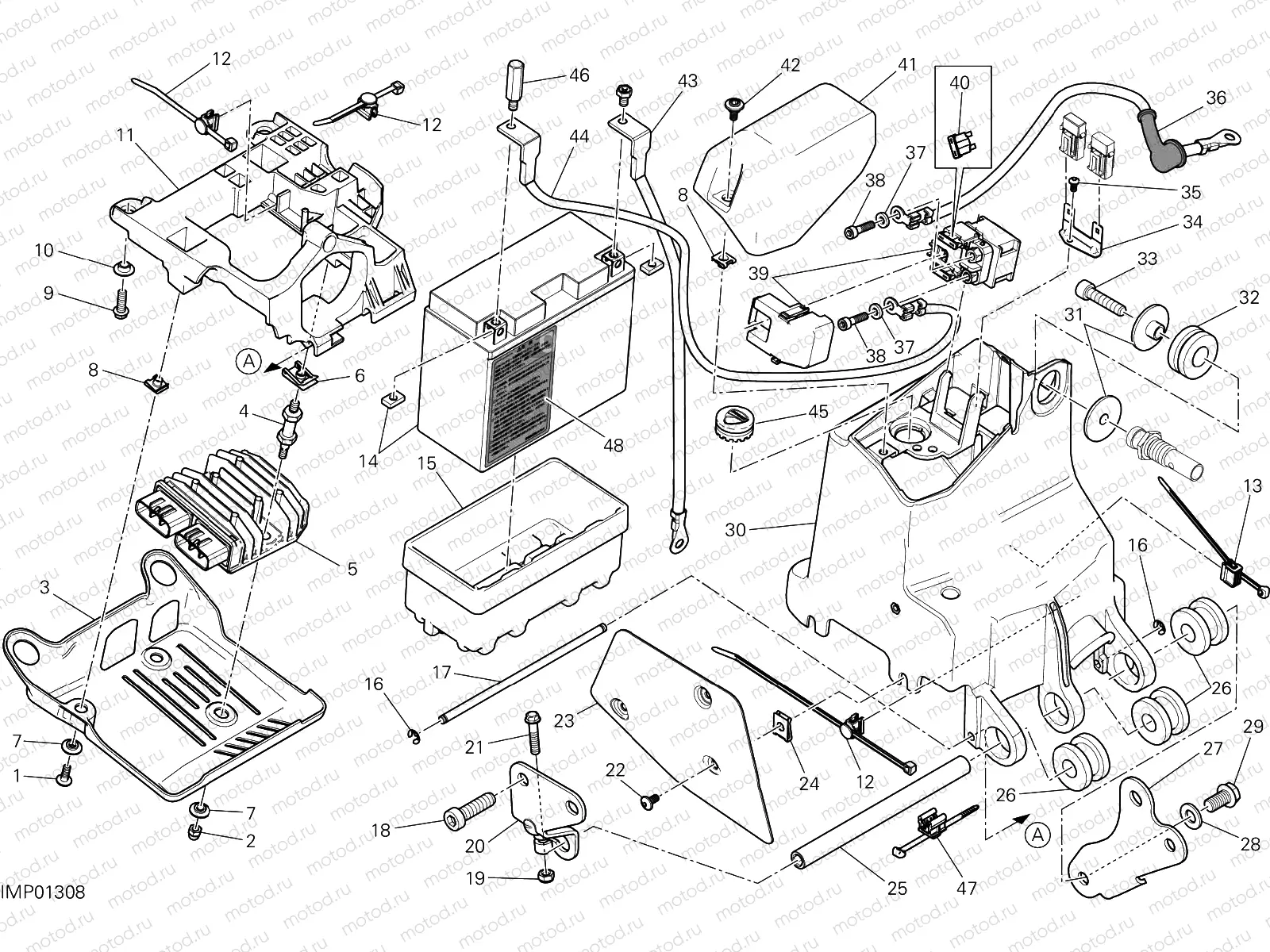 BATTERY HOLDER [MOD:M 821;XST:JAP]