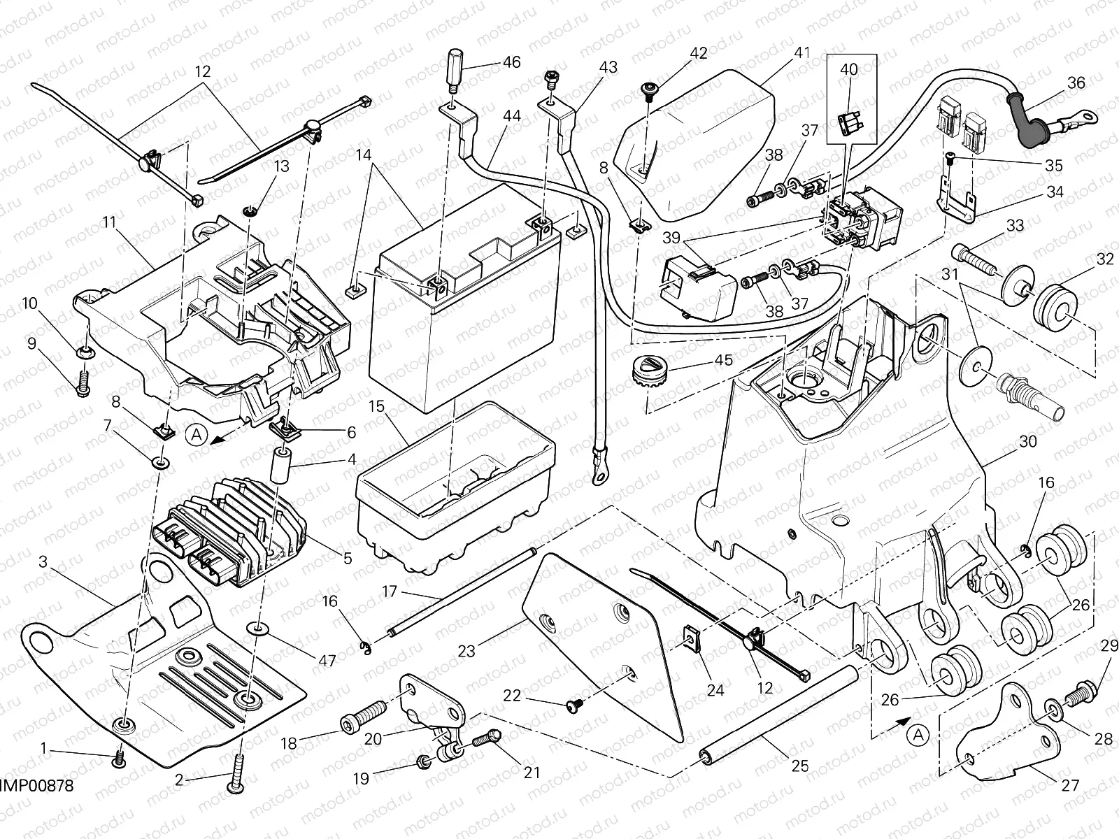 BATTERY HOLDER [MOD:M821DARK]
