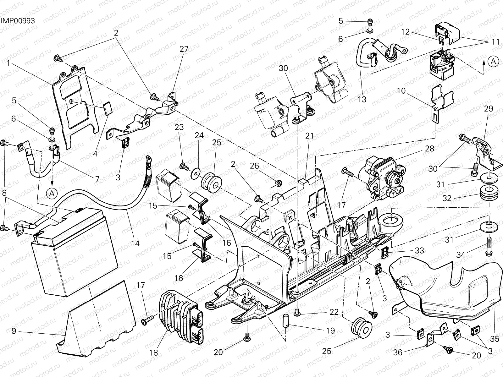 BATTERY HOLDER [MOD:XDIAVEL]