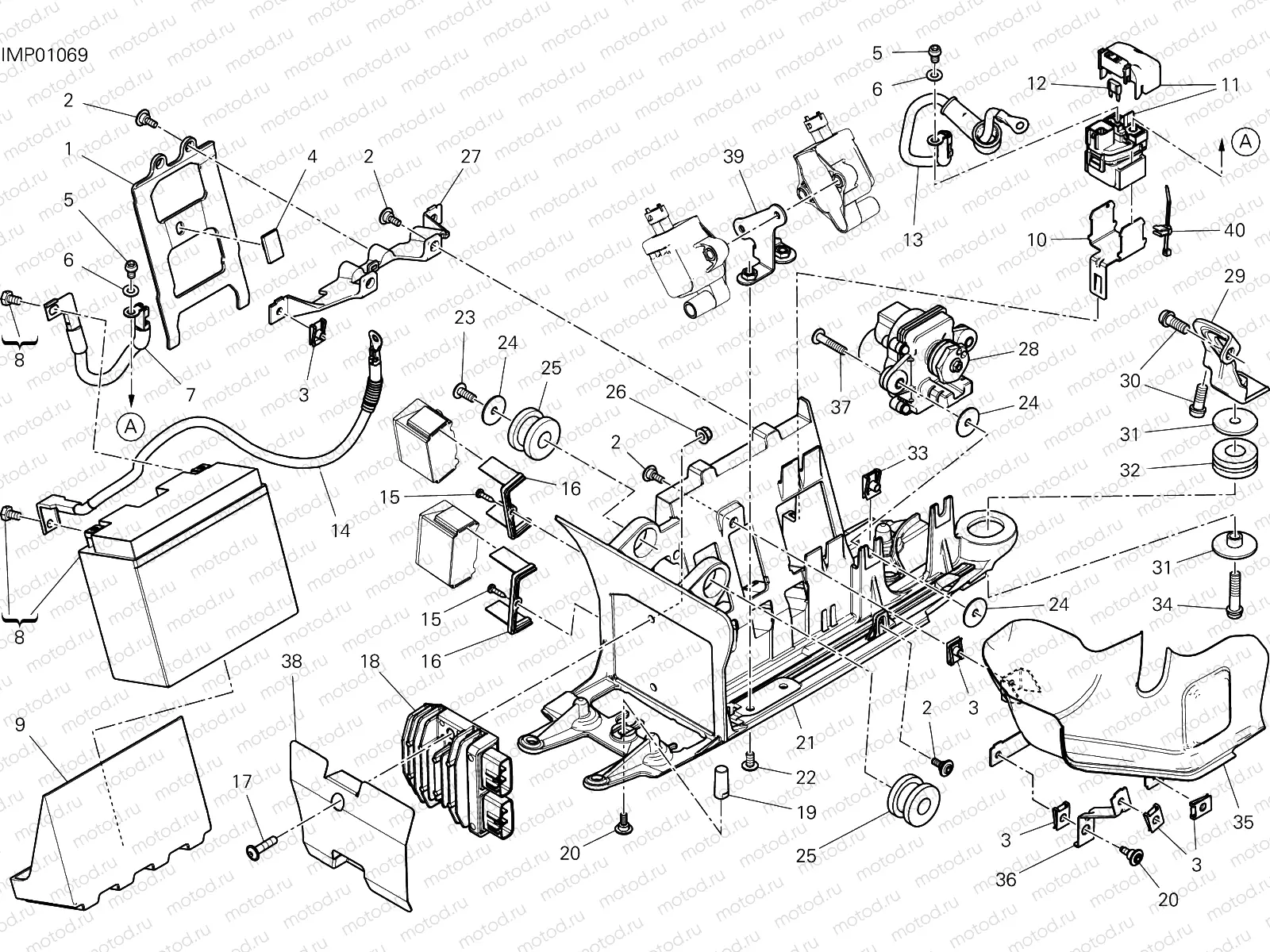 BATTERY HOLDER [MOD:XDIAVEL]