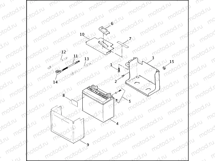 BATTERY TRAY & BATTERY