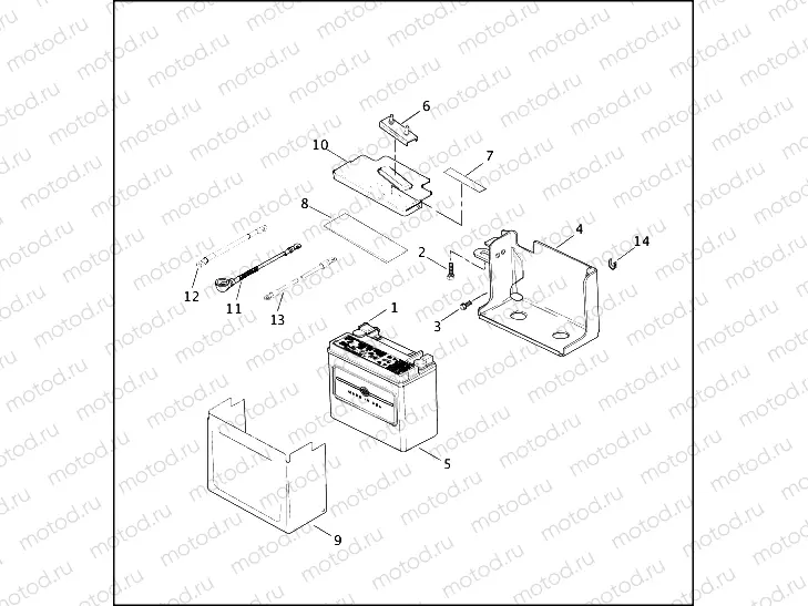 BATTERY TRAY & BATTERY