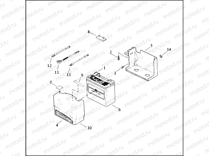 BATTERY TRAY & BATTERY