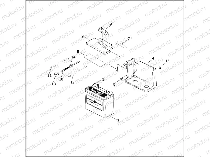 BATTERY TRAY & BATTERY