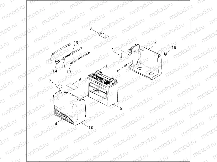 BATTERY TRAY & BATTERY