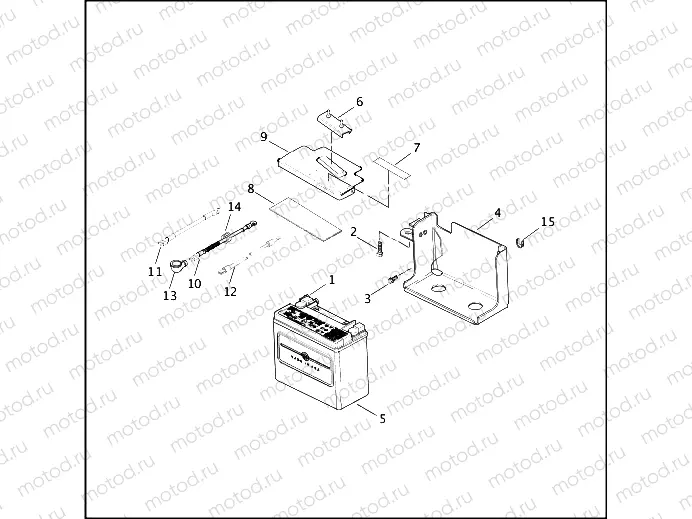 BATTERY TRAY & BATTERY