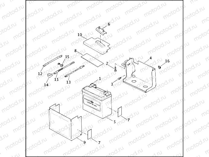 BATTERY TRAY & BATTERY