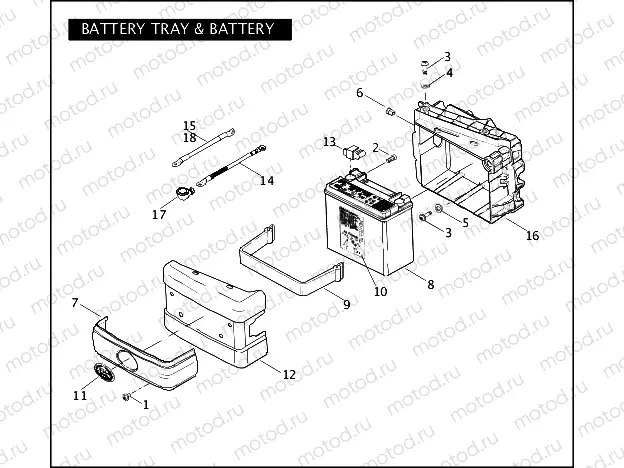 BATTERY TRAY & BATTERY