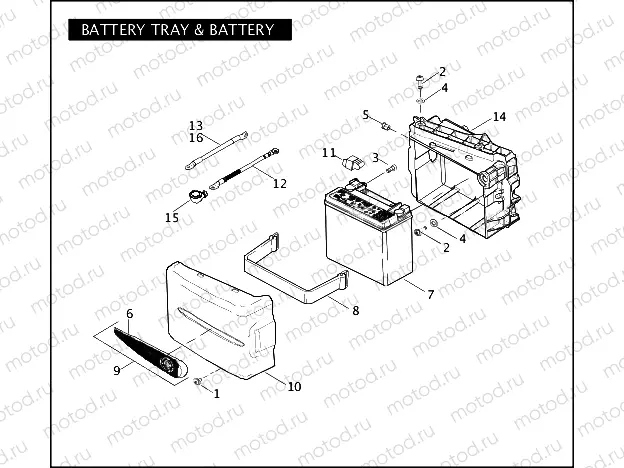 BATTERY TRAY & BATTERY
