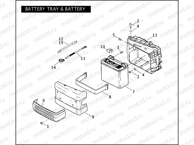 BATTERY TRAY & BATTERY