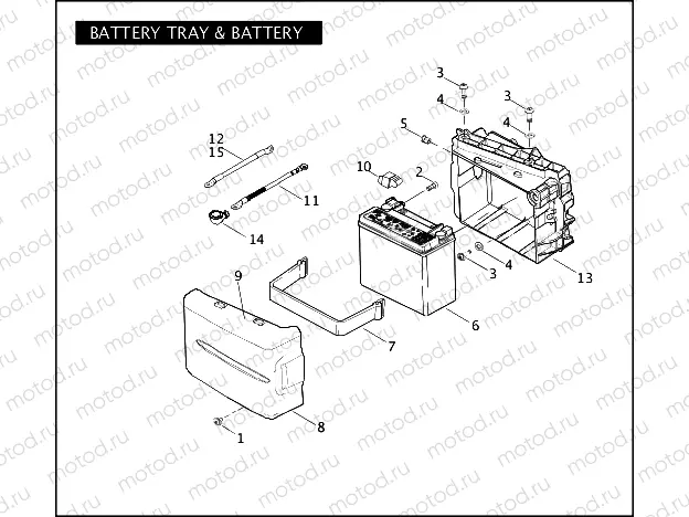 BATTERY TRAY & BATTERY