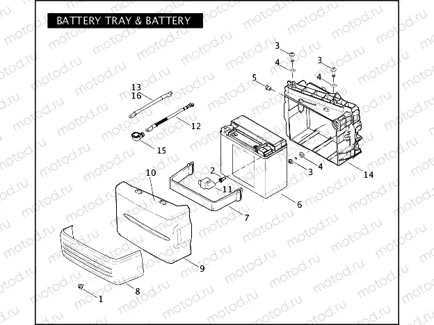BATTERY TRAY & BATTERY