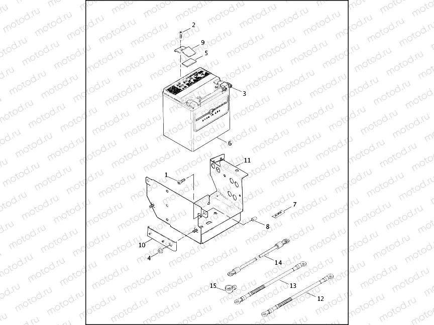 BATTERY, TRAY & CABLES