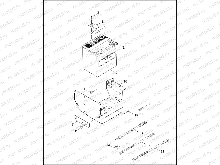 BATTERY, TRAY & CABLES