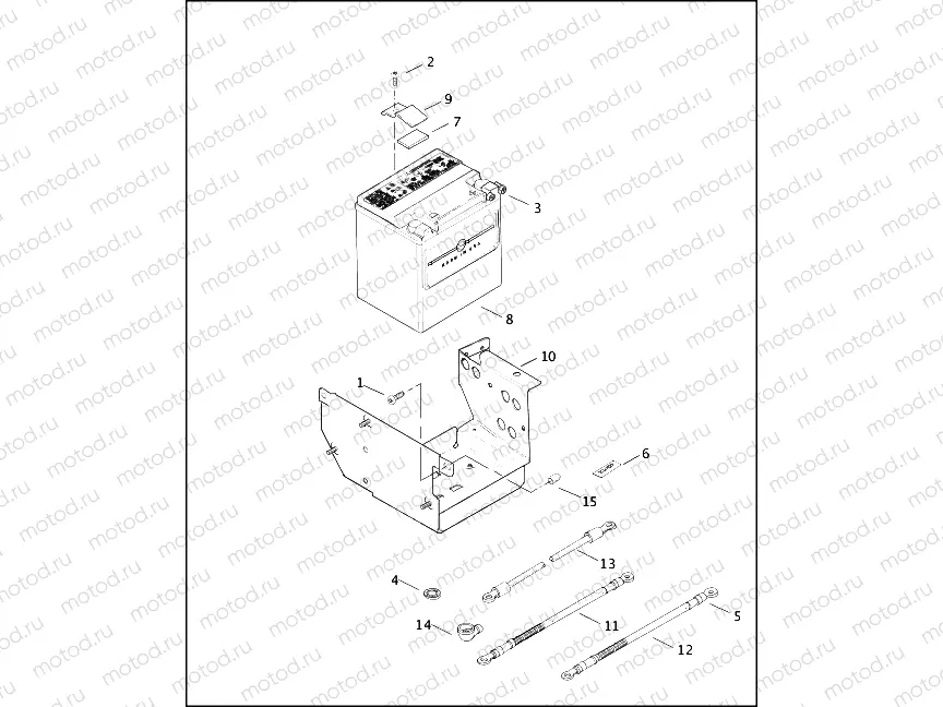 BATTERY, TRAY & CABLES