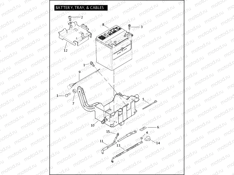 BATTERY, TRAY, & CABLES