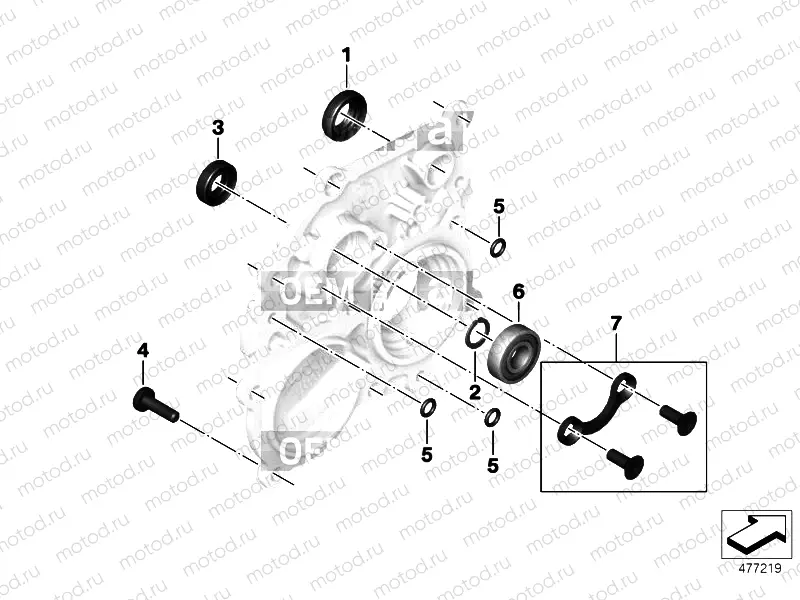 BEARING IN HOUSING, SEALS