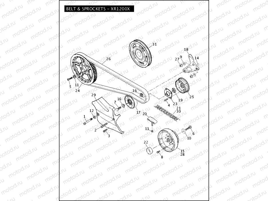 BELT & SPROCKETS - XR1200X