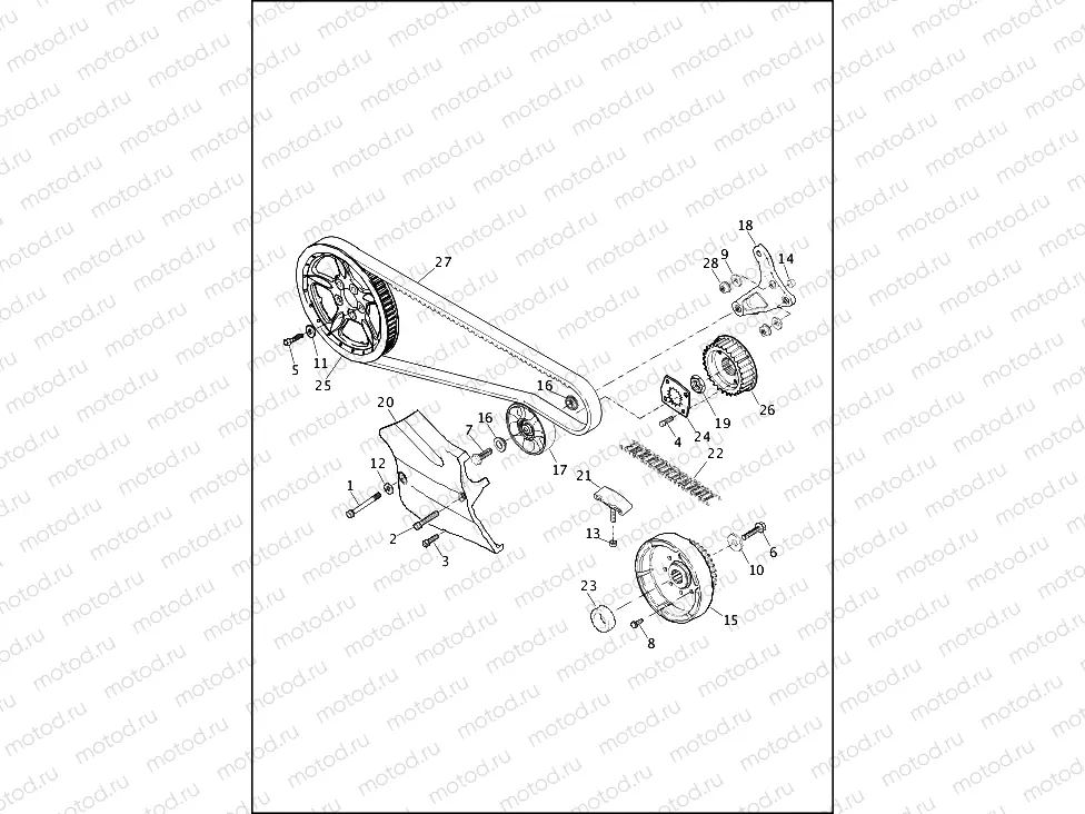 BELT & SPROCKETS - XR1200X