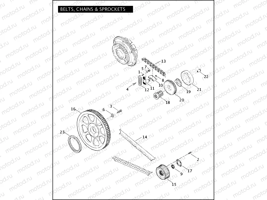 BELTS, CHAINS AND SPROCKETS