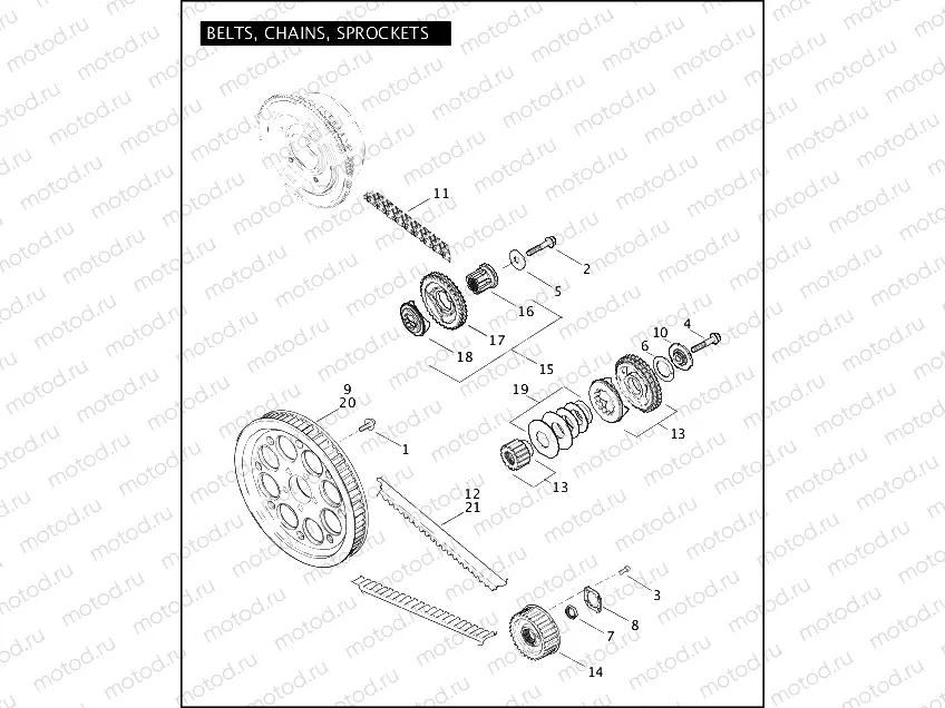 BELTS, CHAINS, SPROCKETS