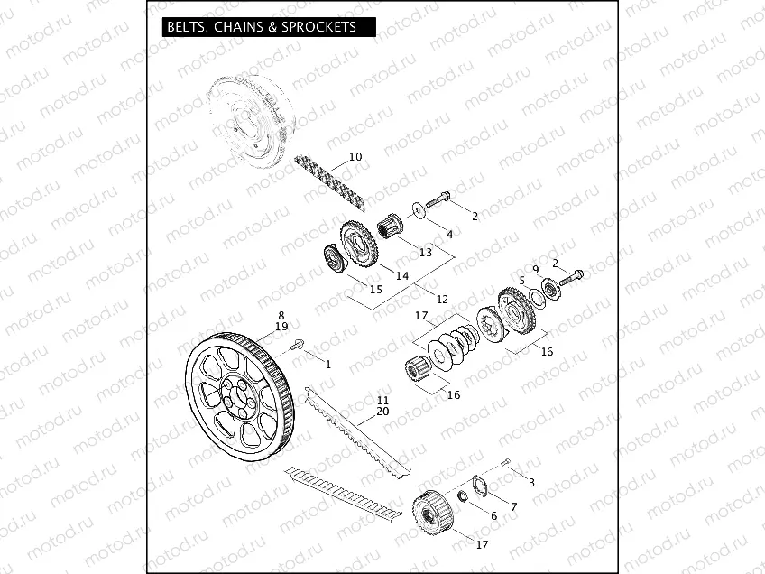 BELTS, CHAINS, SPROCKETS