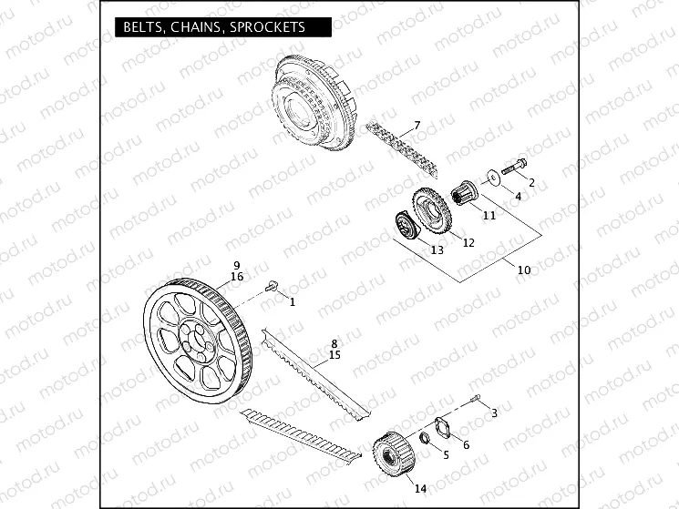 BELTS, CHAINS, SPROCKETS