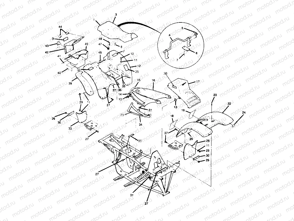 BODY ASSEMBLY  250 2X4 - Update (4919781978001A) | BODY ASSEMBLY  250 2X4 - Update (4919781978001A)