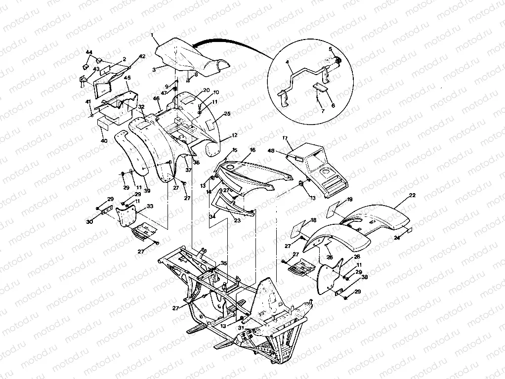 BODY ASSEMBLY 250 4X4 - Update (4919791979001A) | BODY ASSEMBLY 250 4X4 - Update (4919791979001A)