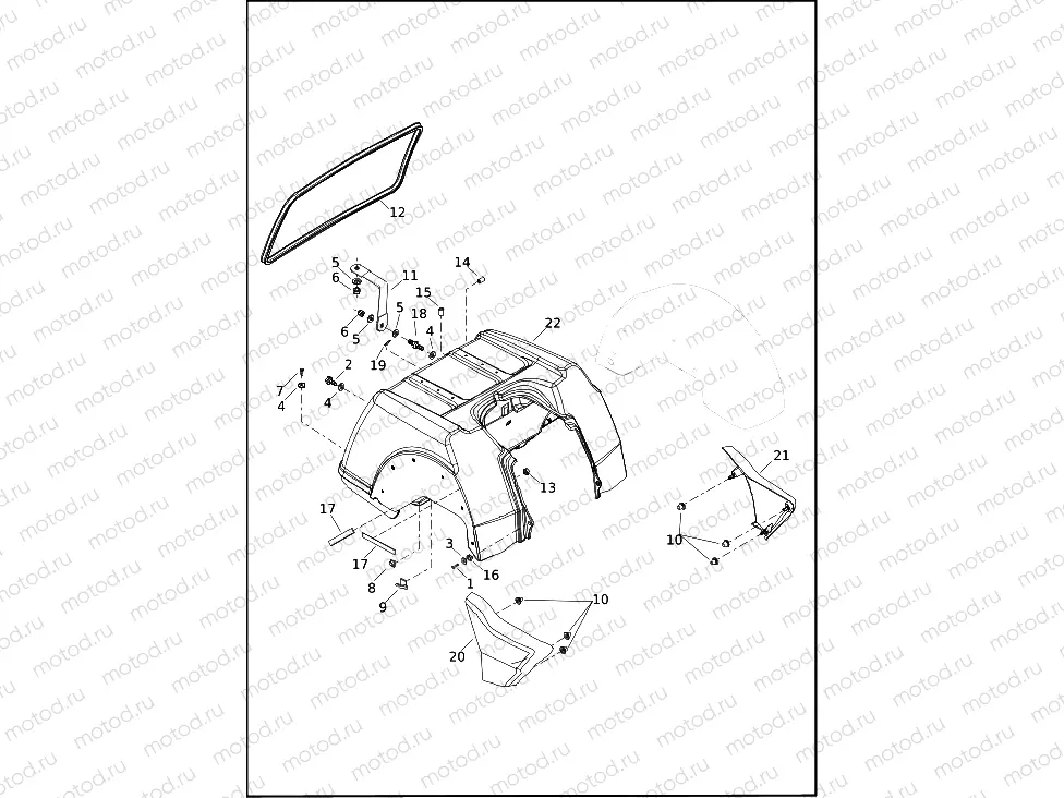BODY ASSEMBLY AND SIDE COVERS - FLHTCUTG