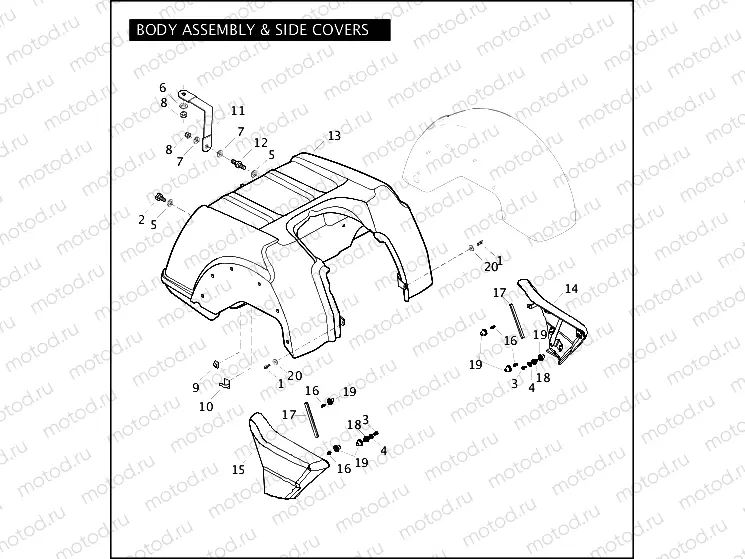 BODY ASSEMBLY & SIDE COVERS