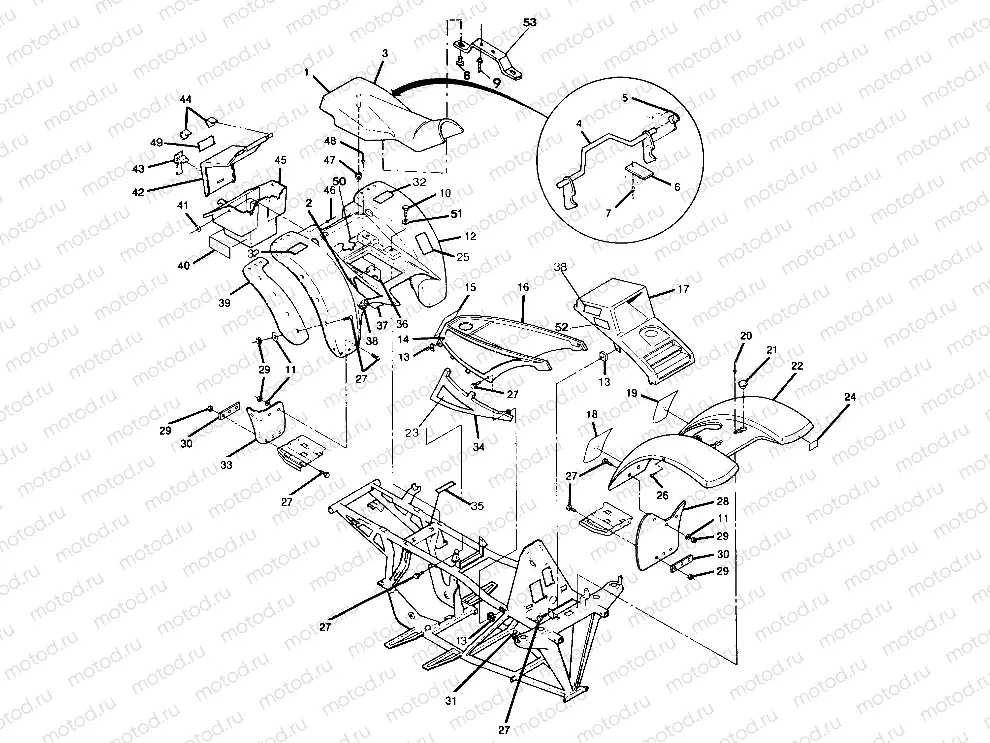 BODY ASSEMBLY Trail Boss / W928527 (4922892289001A) | BODY ASSEMBLY Trail Boss / W928527 (4922892289001A)