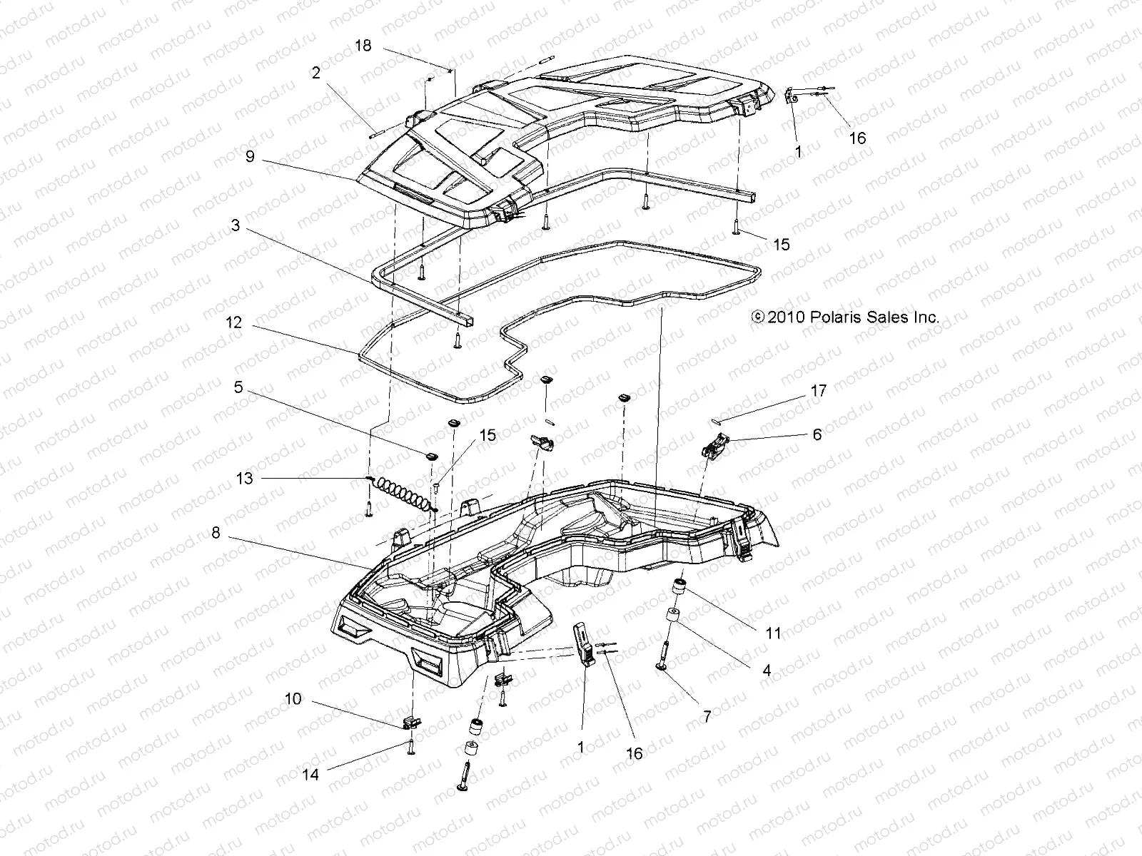 BODY | BODY, ASM., BOX, FRONT - A11MN50ET (49ATVRACKMTG11SP500)