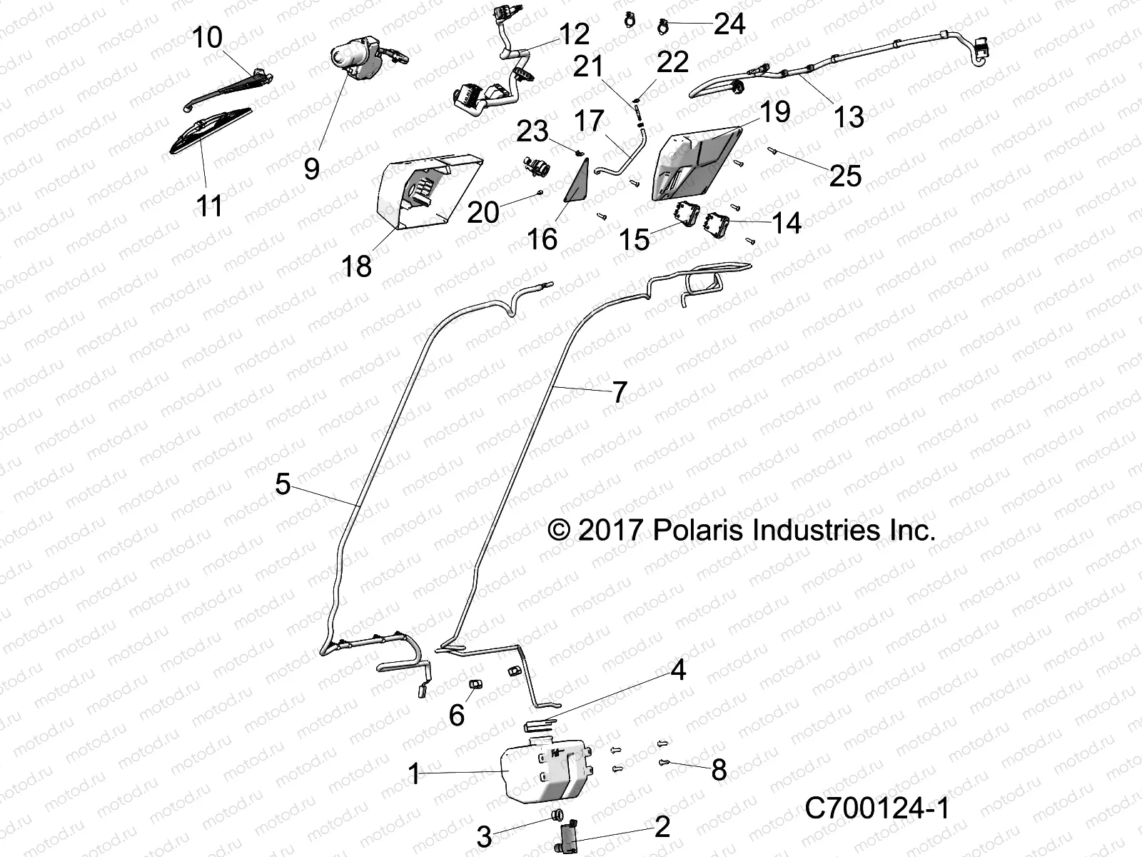 BODY | BODY, ASM WATER BOTTLE PUMP AND WIPER KIT - R19RRU99/A/B (C700124-1)