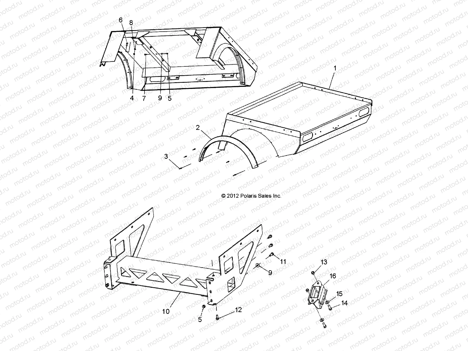 BODY | BODY, BED, JOUNCE BUMPER and MOUNT - L15G6S (49GEMBODY13BEDJOUNCE)