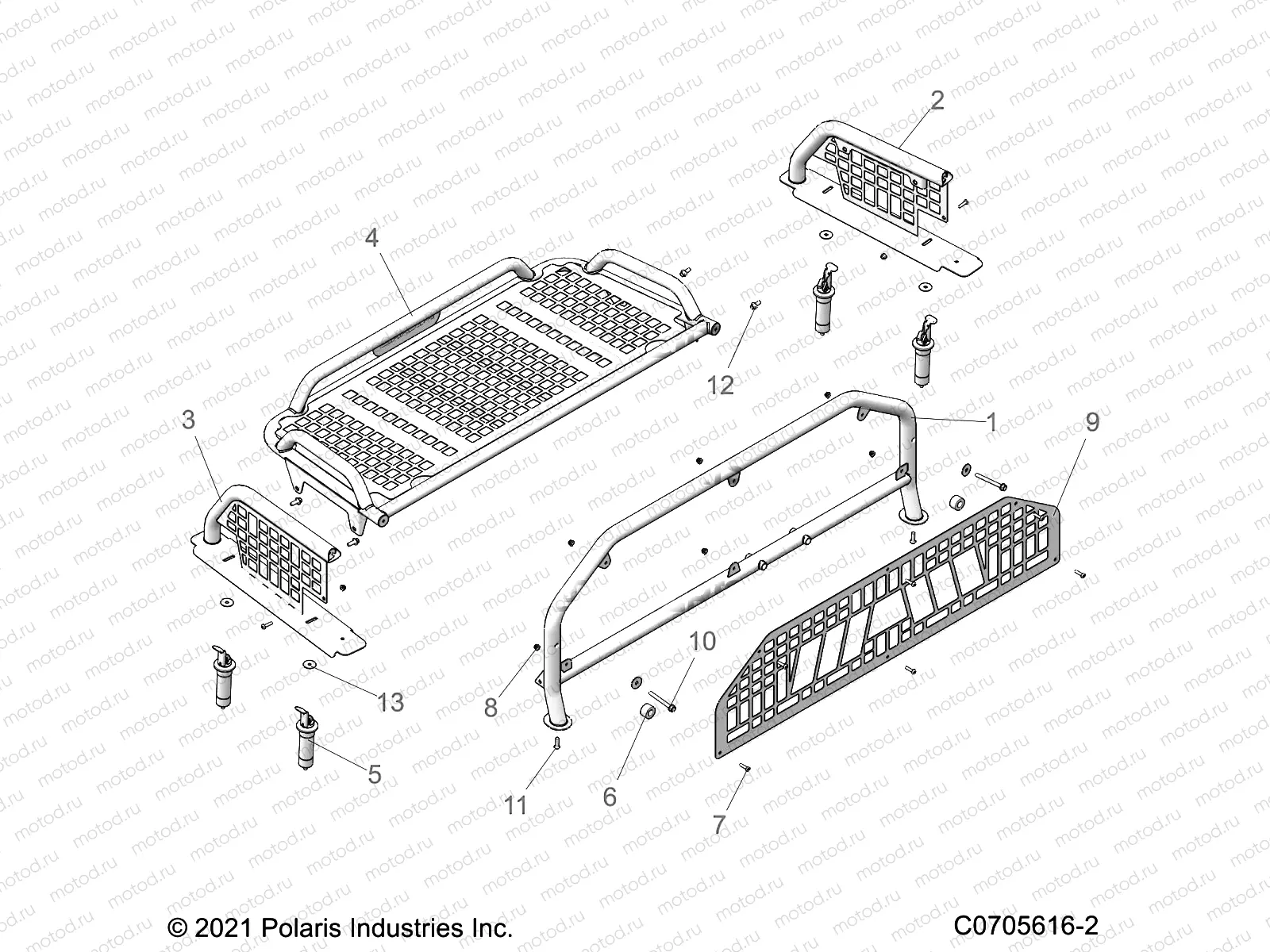BODY | BODY, BED RACK - G22GMK99AP/BP (C0705616-2)