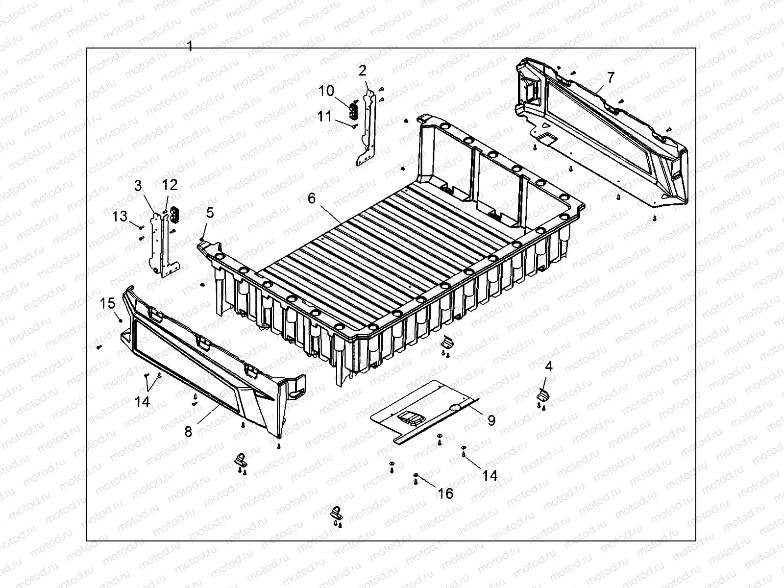 BODY | BODY, BOX ASM. - R14WH88A/9EA ALL OPTIONS (49RGRBOX14CREW)