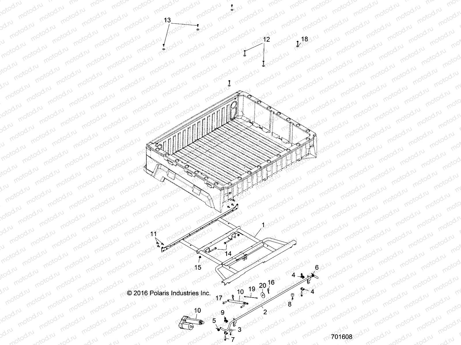 BODY | BODY, BOX MOUNTING AND LATCH - R17B1PD1AA/2P (701608)