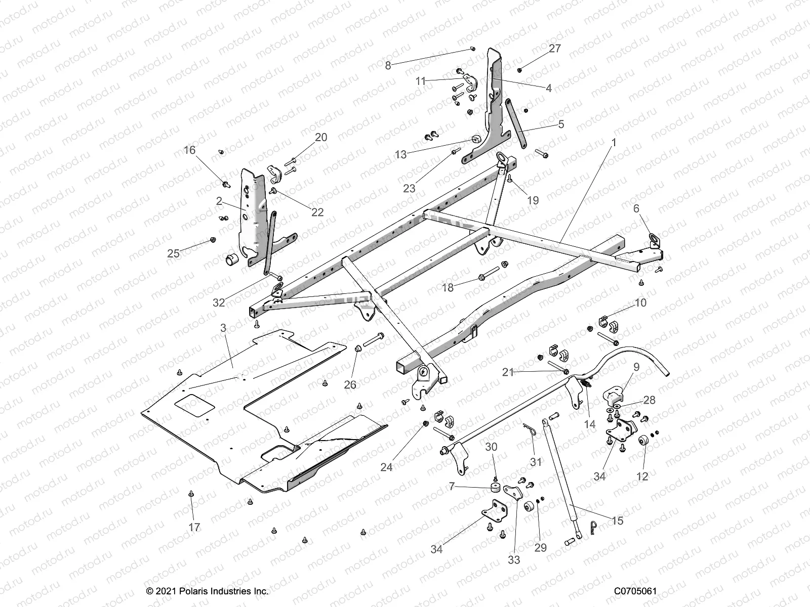 BODY | BODY, BOX MOUNTING - D22M4A57B4/G57B4 (C0705061)